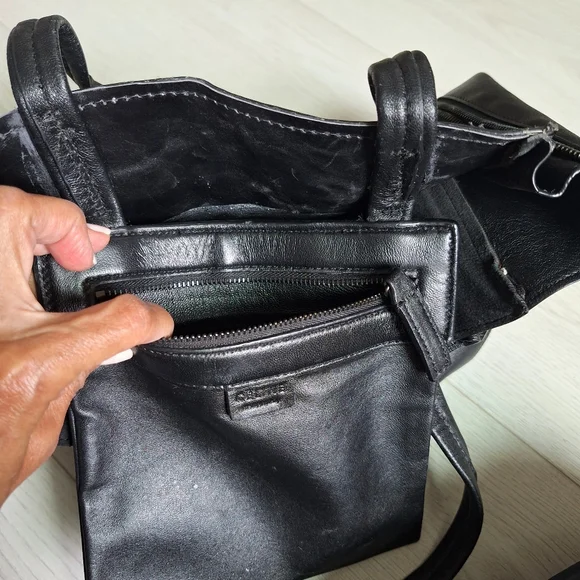 ✨Celine Gusset Cabas Tote Black Leather - Picture 10 of 13